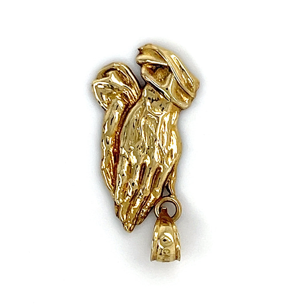 10K Yellow Gold Prayer Hands Pendant; 0.70DWT; 1.1g