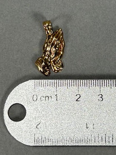 10K Yellow Gold Prayer Hands Pendant; 0.70DWT; 1.1g
