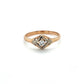14K Rose Gold Diamond Lady's Fashion Ring; 0.10CTW; Size 6.5