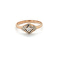 14K Rose Gold Diamond Lady's Fashion Ring; 0.10CTW; Size 6.5
