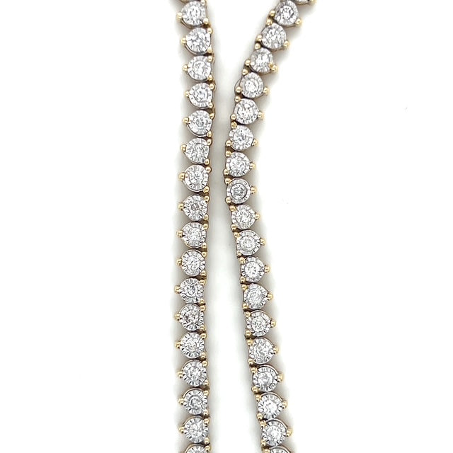 10K Yellow Gold Diamond 25" Chain Necklace