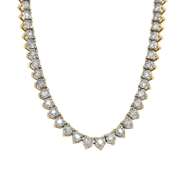 10K Yellow Gold Diamond 25" Chain Necklace