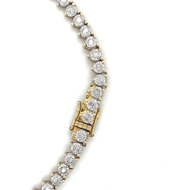 10K Yellow Gold Diamond 25" Chain Necklace