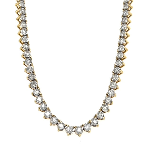 10K Yellow Gold Diamond 25" Chain Necklace