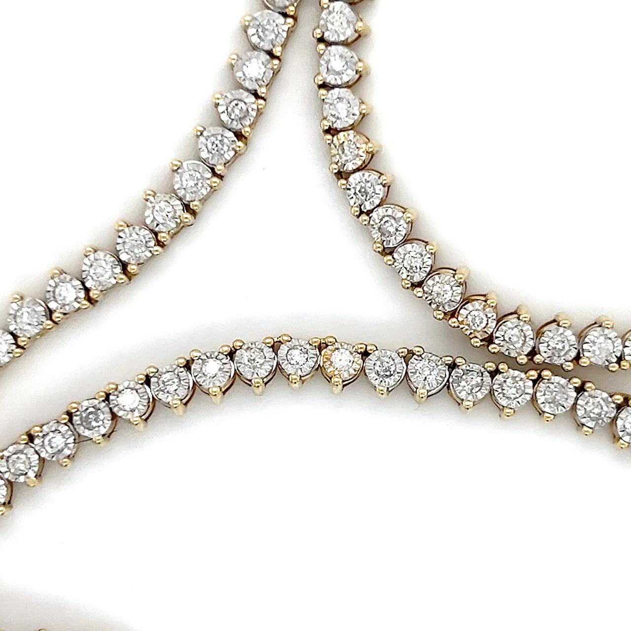 10K Yellow Gold Diamond 25" Chain Necklace