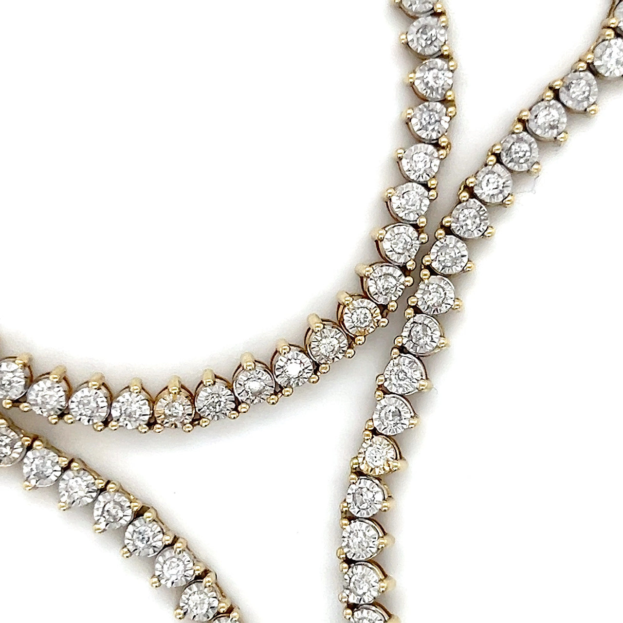 10K Yellow Gold Diamond 25" Chain Necklace