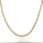 10K Two-Tone Gold 24" Curb Chain; 8g
