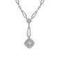 14K White Gold Diamond Pendant on 17" Chain Necklace; Effy