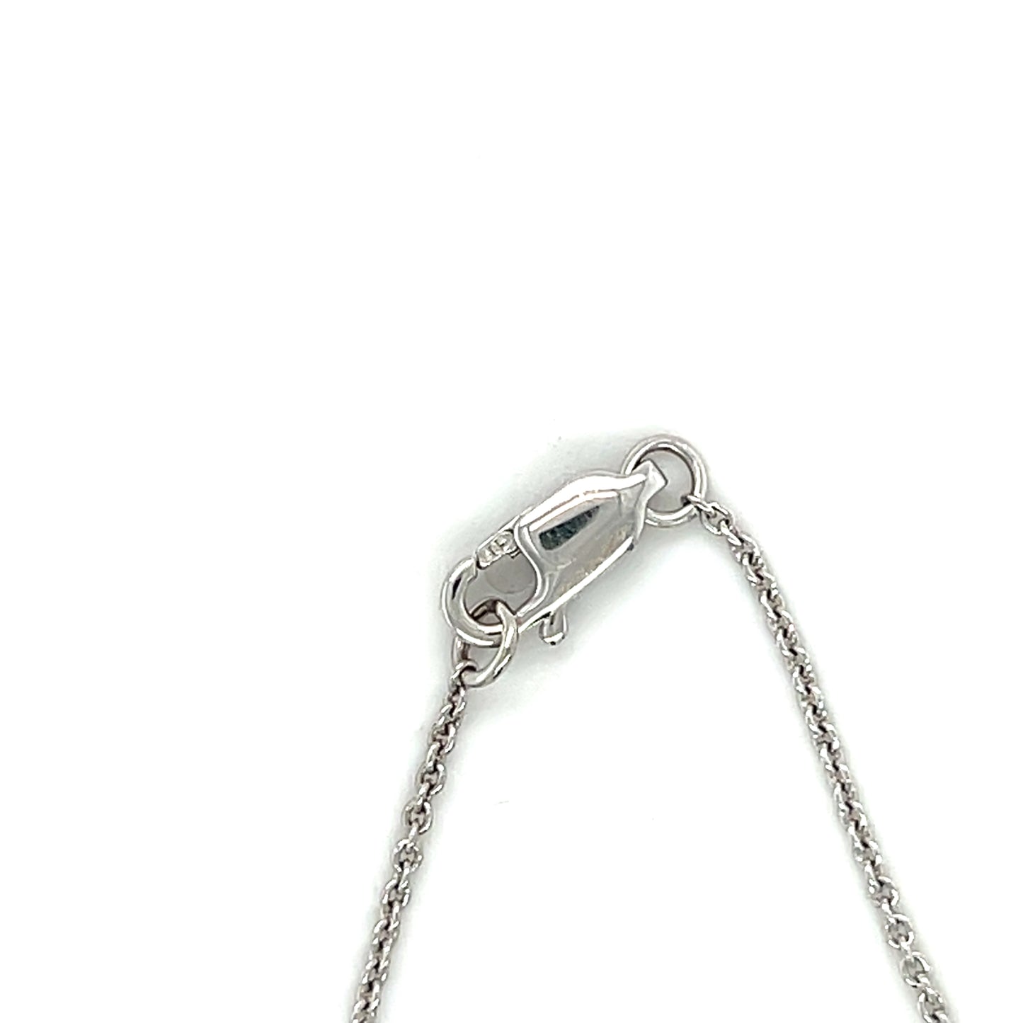 14K White Gold Diamond Pendant on 17" Chain Necklace; Effy