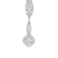 14K White Gold Diamond Pendant on 17" Chain Necklace; Effy
