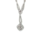 14K White Gold Diamond Pendant on 17" Chain Necklace; Effy