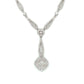 14K White Gold Diamond Pendant on 17" Chain Necklace; Effy
