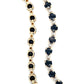 10K Yellow Gold Sapphire 7" Bracelet; 4.0DWT; 6.2g