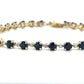 10K Yellow Gold Sapphire 7" Bracelet; 4.0DWT; 6.2g