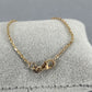 10K Yellow Gold 7" Red Clover Motif Bracelet; 1.8DWT; 2.8g