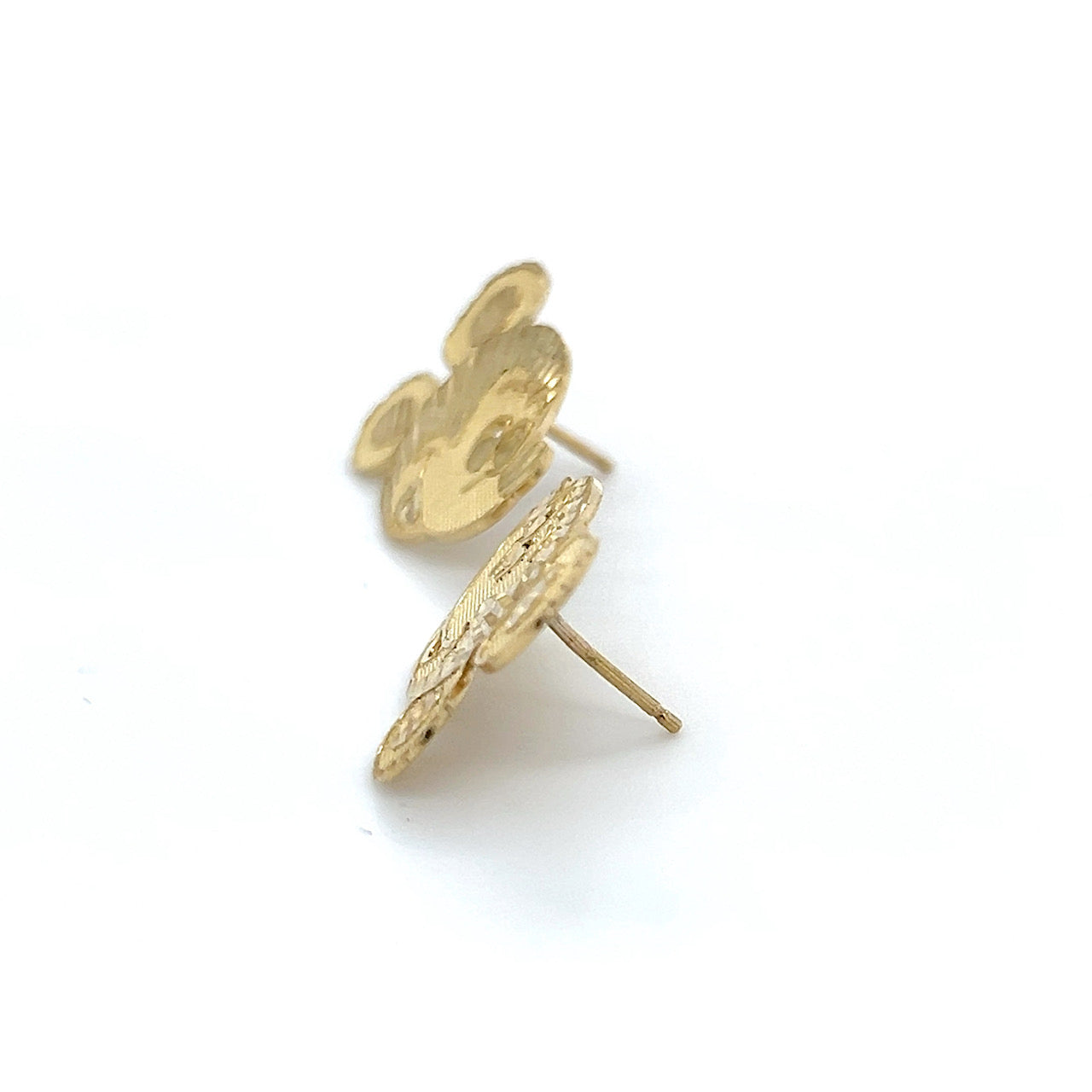 10K Yellow Gold Mickey Mouse Earrings; 1.8DWT; 2.9g