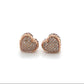 10K Rose Gold Diamond Heart Earrings; .25CTW; 2.6g
