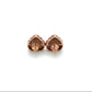 10K Rose Gold Diamond Heart Earrings; .25CTW; 2.6g