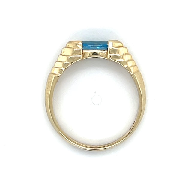 10K Yellow Gold Topaz Lady's Fashion Ring; 1.4DWT; Size 6.5
