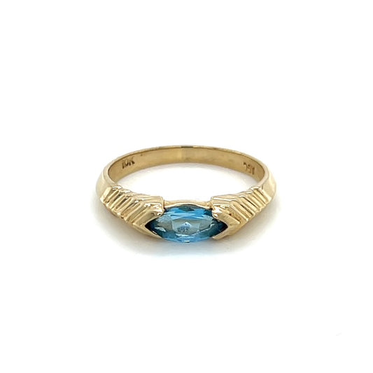 10K Yellow Gold Topaz Lady's Fashion Ring; 1.4DWT; Size 6.5