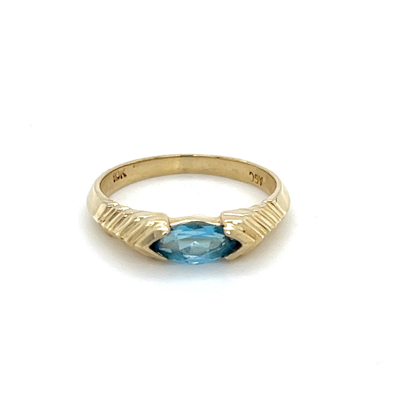 10K Yellow Gold Topaz Lady's Fashion Ring; 1.4DWT; Size 6.5