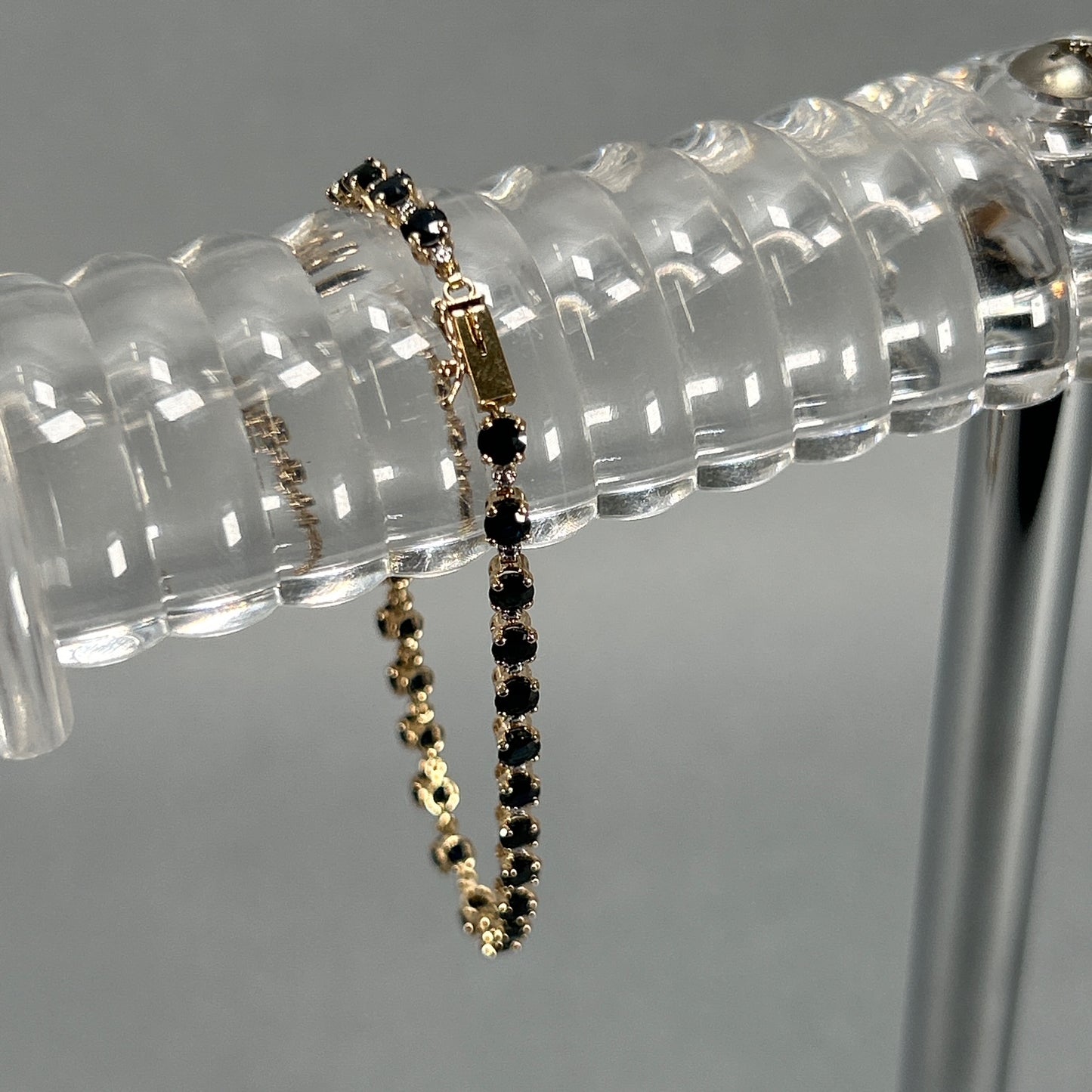 10K Yellow Gold Sapphire 7.5" Bracelet; 4.4DWT; 6.8g