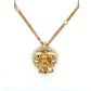 18K Yellow Gold Gucci "Le Marche des Marveilles" Bee Heart Pendant on 20" Chain Necklace