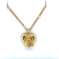 18K Yellow Gold Gucci "Le Marche des Marveilles" Bee Heart Pendant on 20" Chain Necklace