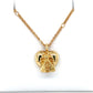 18K Yellow Gold Gucci "Le Marche des Marveilles" Bee Heart Pendant on 20" Chain Necklace