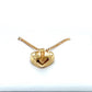 18K Yellow Gold Gucci "Le Marche des Marveilles" Bee Heart Pendant on 20" Chain Necklace