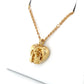 18K Yellow Gold Gucci "Le Marche des Marveilles" Bee Heart Pendant on 20" Chain Necklace