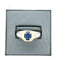 14K Yellow Gold Diamond & Sapphire Gentleman's Ring; 3.2DWT; Size 10.75
