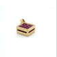 14K Yellow Gold Ruby/Sapphire Pendant; 2g