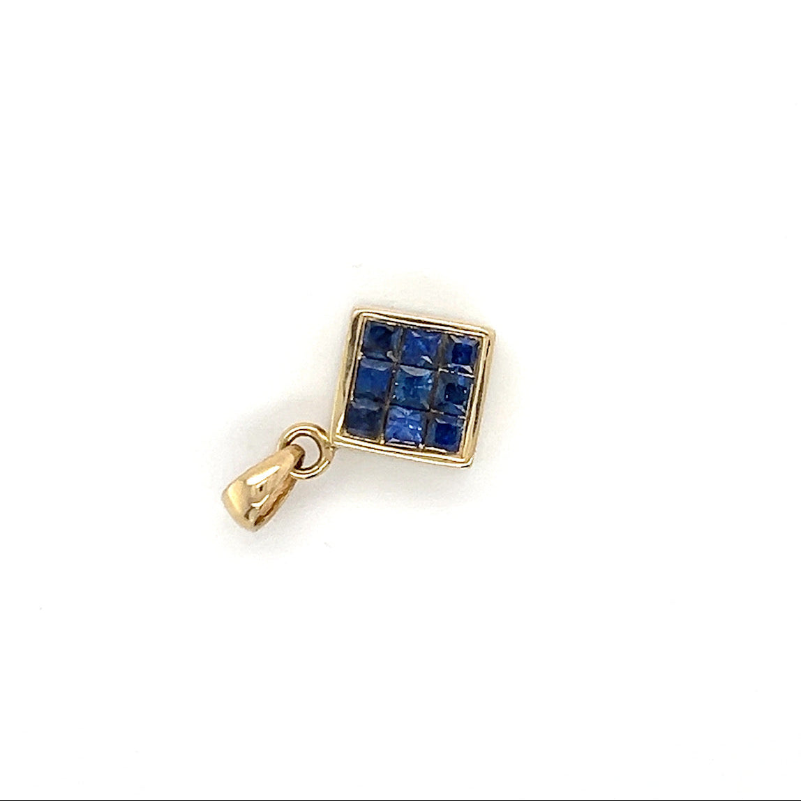 14K Yellow Gold Ruby/Sapphire Pendant; 2g