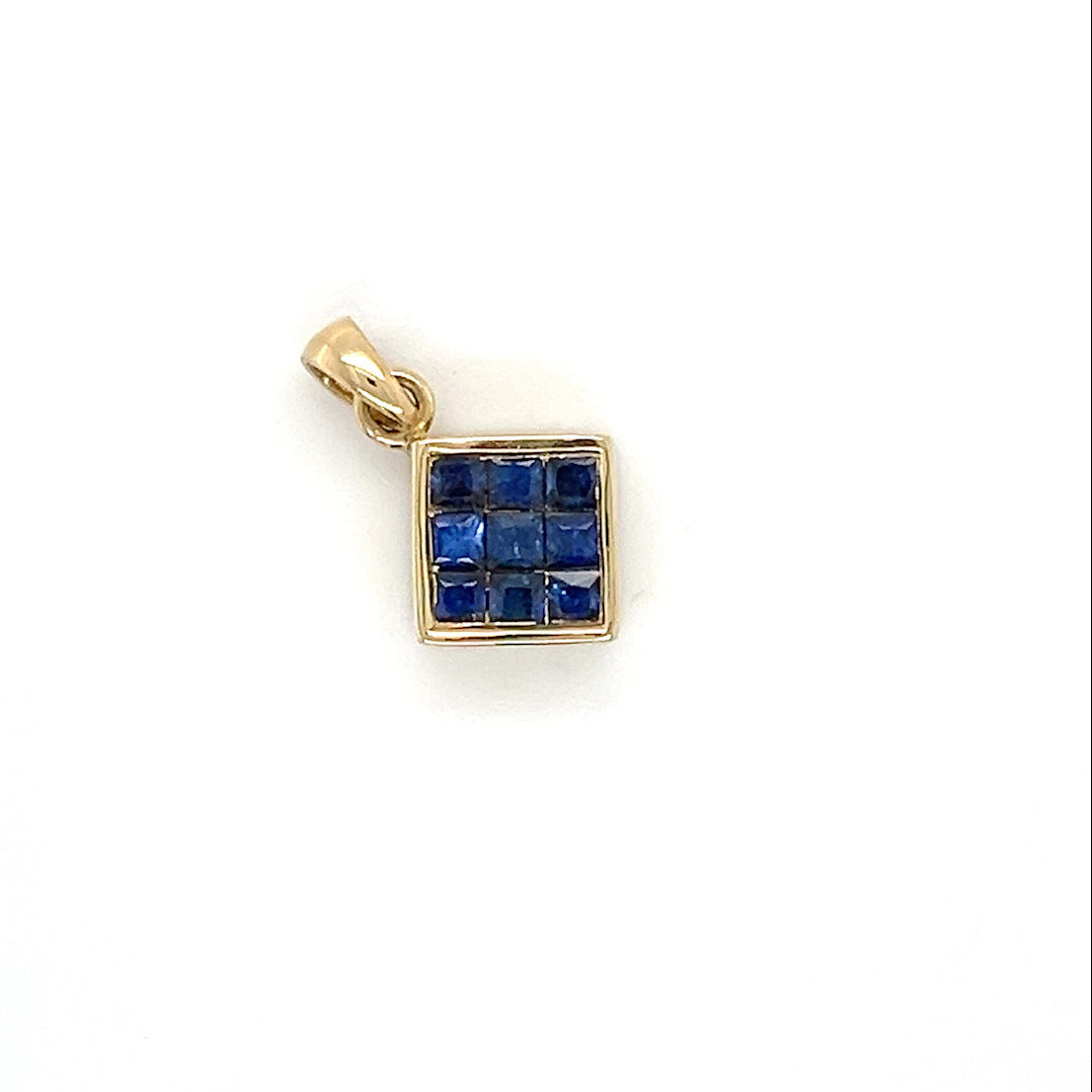 14K Yellow Gold Ruby/Sapphire Pendant; 2g