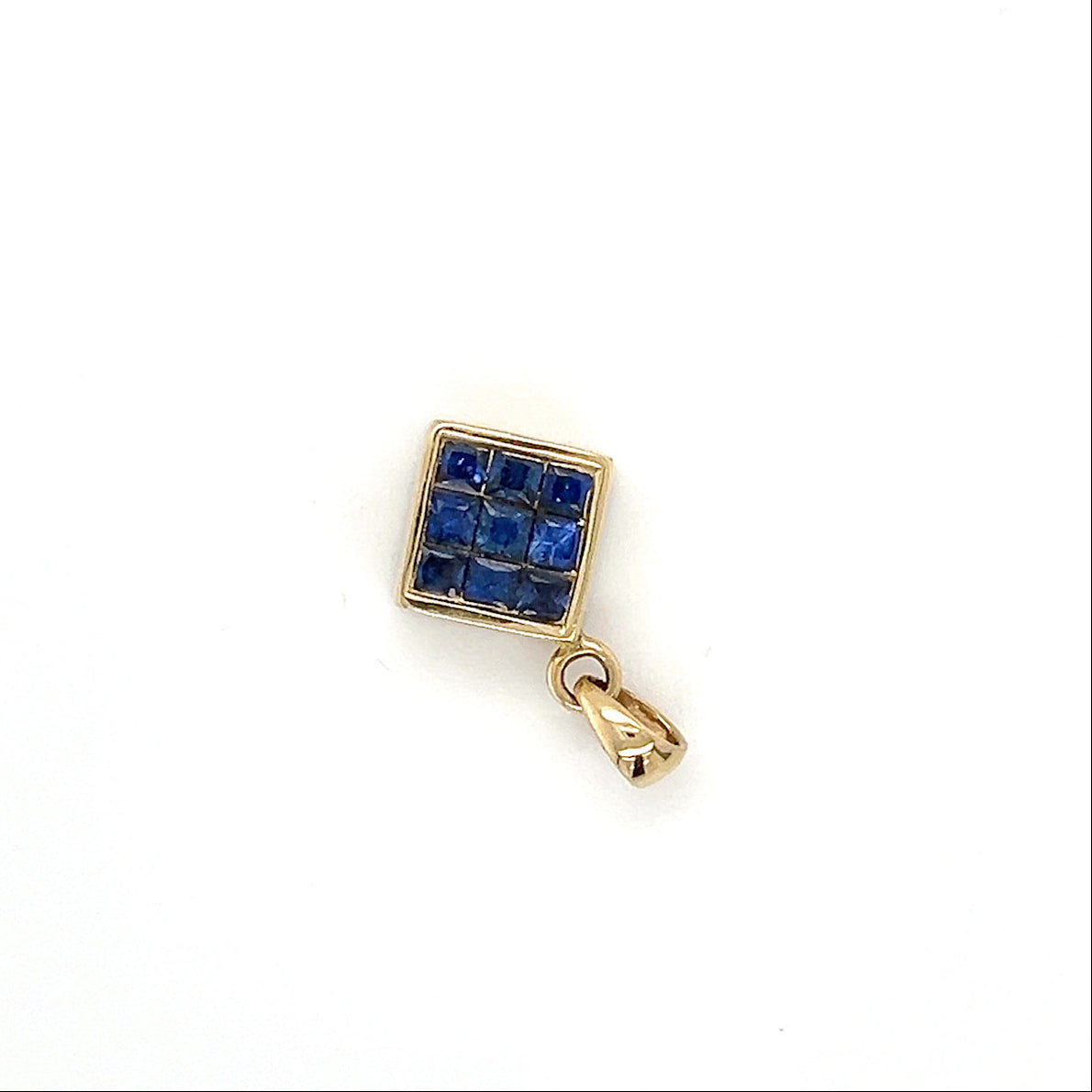 14K Yellow Gold Ruby/Sapphire Pendant; 2g