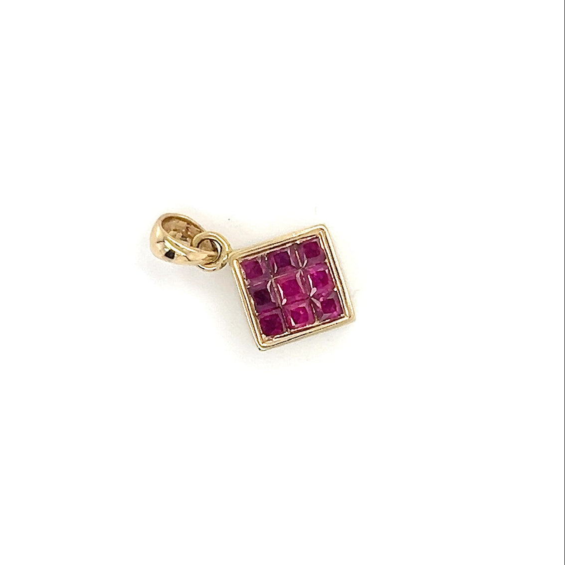 14K Yellow Gold Ruby/Sapphire Pendant; 2g