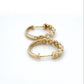14K Yellow Gold Diamond Hoop Earrings; 0.33CTW; 3.3g