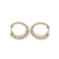 14K Yellow Gold Diamond Hoop Earrings; 0.33CTW; 3.3g