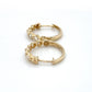 14K Yellow Gold Diamond Hoop Earrings; 0.33CTW; 3.3g