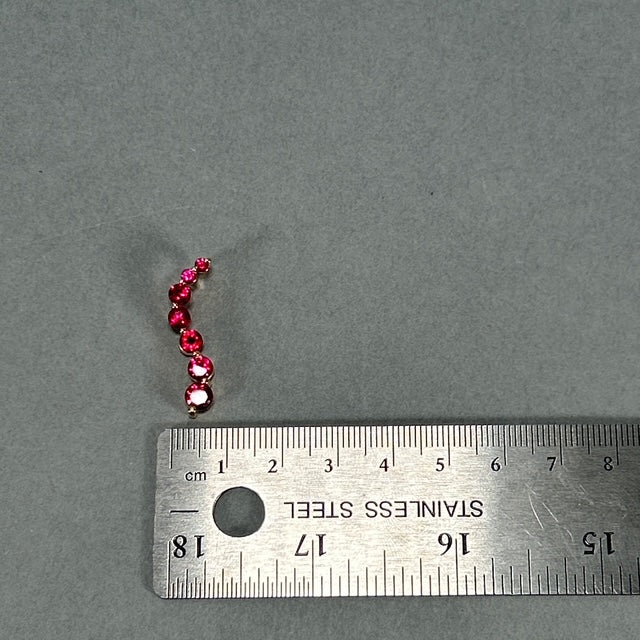 14K Yellow Gold Ruby Pendant; 1.8DWT; 2.7g