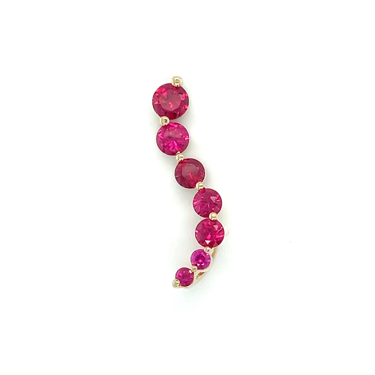 14K Yellow Gold Ruby Pendant; 1.8DWT; 2.7g