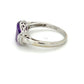 14K White Gold Diamond & Amethyst Lady's Ring; 0.10CTW; Size 7