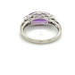 14K White Gold Diamond & Amethyst Lady's Ring; 0.10CTW; Size 7