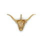 10K Yellow Gold Diamond Longhorn Bull Pendant; .02CTW; 2.3DWT; 3.6g