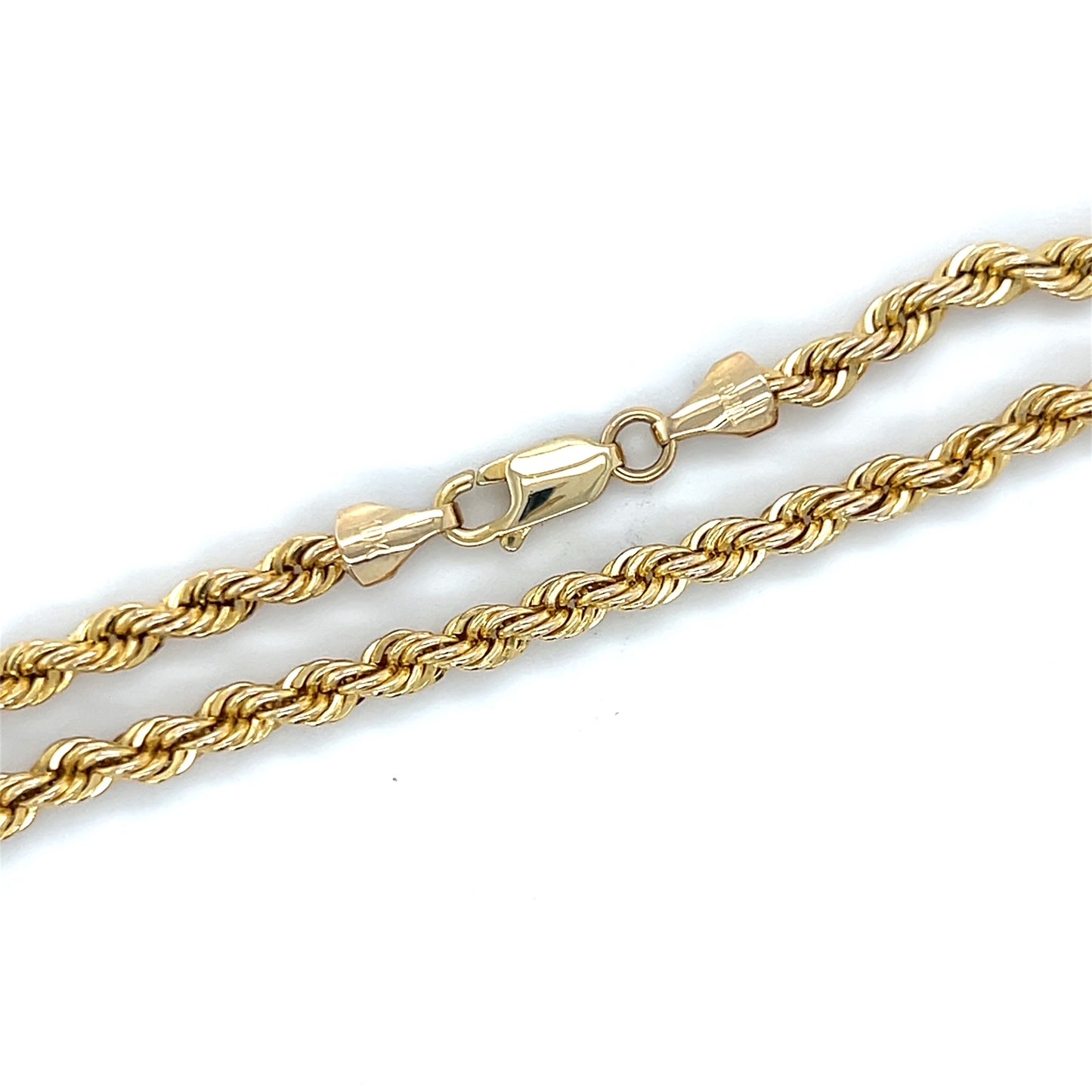 10K Yellow Gold 30" Rope Chain; 10.2g