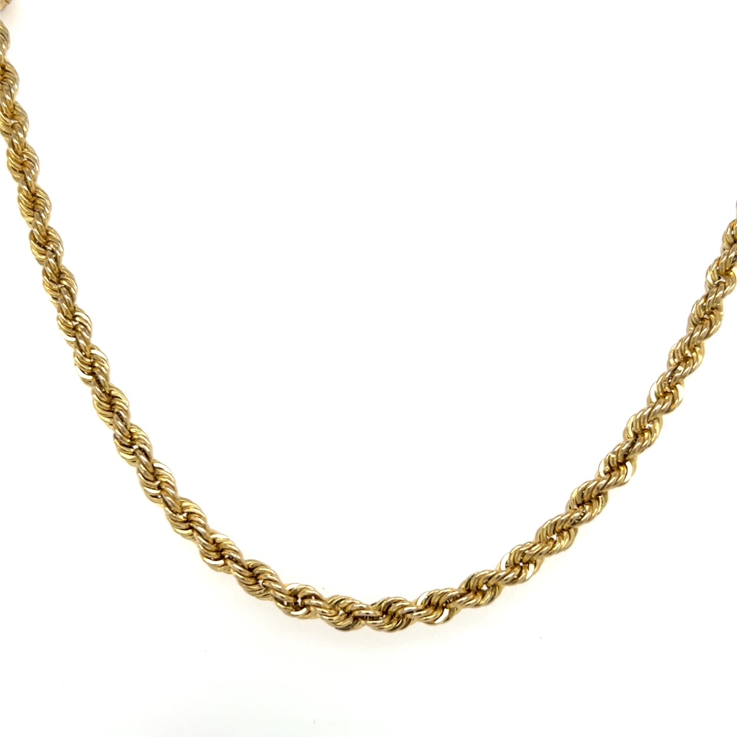 10K Yellow Gold 30" Rope Chain; 10.2g