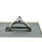 10K White Gold Diamond & Sapphire Lady's Ring; 0.5CTW; 2.5g; Size 9