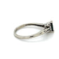 10K White Gold Diamond & Sapphire Lady's Ring; 0.5CTW; 2.5g; Size 9