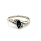 10K White Gold Diamond & Sapphire Lady's Ring; 0.5CTW; 2.5g; Size 9
